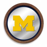 Michigan Wolverines Barrel Top Mirrored Wall Sign