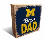 Michigan Wolverines Best Dad 6" x 6" Block