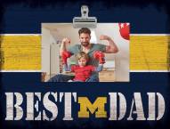 Michigan Wolverines Best Dad Clip Frame