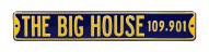 Michigan Wolverines 'Big House' NCAA Embossed Street Sign