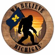 Michigan Wolverines Bigfoot 12" Circle Sign