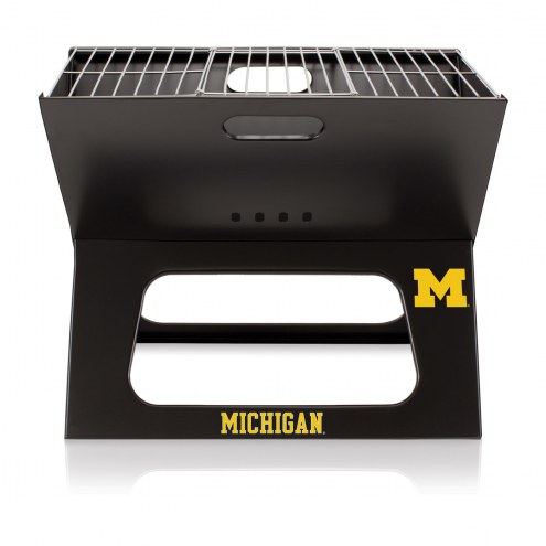 Michigan Wolverines Black Portable Charcoal X-Grill