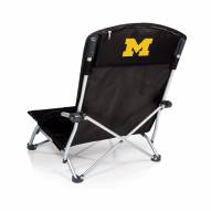 Michigan Wolverines Black Tranquility Beach Chair