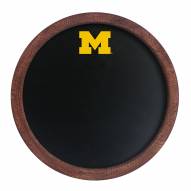 Michigan Wolverines Chalkboard ""Faux"" Barrel Top Sign