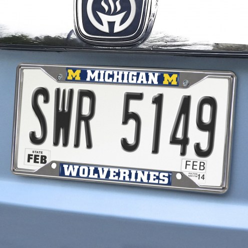 Michigan Wolverines Chrome Metal License Plate Frame