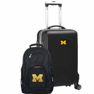 Michigan Wolverines Deluxe 2-Piece Backpack & Carry-On Set