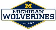 Michigan Wolverines Diamond Panel Metal Sign