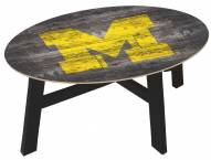 Michigan Wolverines Distressed Wood Coffee Table