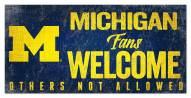 Michigan Wolverines Fans Welcome Sign