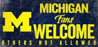 Michigan Wolverines Fans Welcome Wood Sign