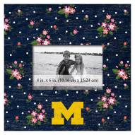 Michigan Wolverines Floral 10" x 10" Picture Frame
