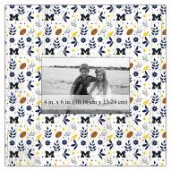Michigan Wolverines Floral Pattern 10" x 10" Picture Frame