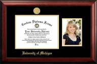 Michigan Wolverines Gold Embossed Diploma Frame with Portrait