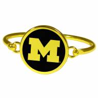 Michigan Wolverines Gold Tone Bangle Bracelet