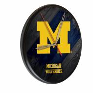 Michigan Wolverines Digitally Printed Wood Clock
