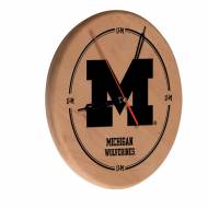 Michigan Wolverines Laser Engraved Wood Clock