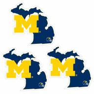 Michigan Wolverines Home State Decal - 3 Pack