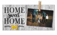 Michigan Wolverines Home Sweet Home Clothespin Frame