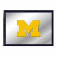 Michigan Wolverines Horizontal Framed Mirrored Wall Sign