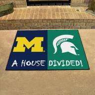 Michigan Wolverines/Michigan State Spartans House Divided Mat