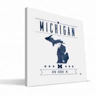Michigan Wolverines Industrial Canvas Print