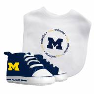 Michigan Wolverines Infant Bib & Shoes Gift Set