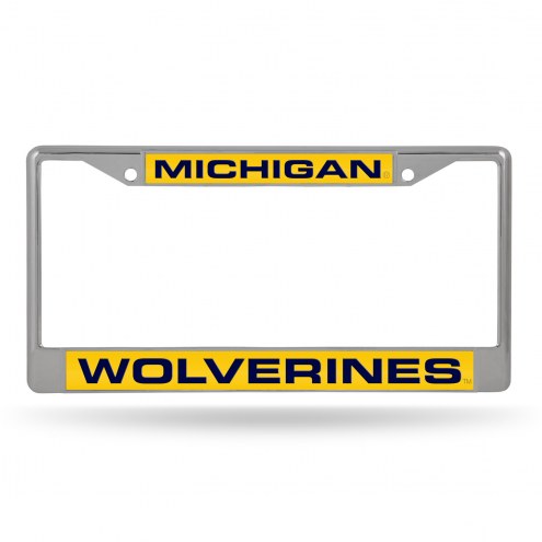 Michigan Wolverines Laser Chrome License Plate Frame