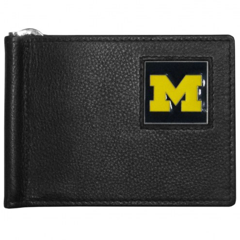 Michigan Wolverines Leather Bill Clip Wallet