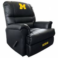 Michigan Wolverines Leather Sports Recliner