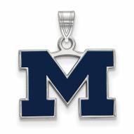 Michigan Wolverines Sterling Silver Small Pendant