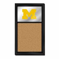Michigan Wolverines Mirrored Cork Note Board
