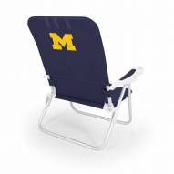 Michigan Wolverines Navy Monaco Beach Chair