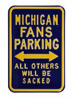 Michigan Wolverines NCAA Embossed Parking Sign