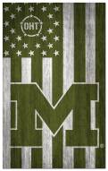 Michigan Wolverines OHT Military Green Flag 11" x 19" Sign