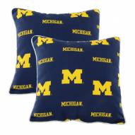 Michigan Wolverines Outdoor Decorative Pillow Set