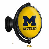 Michigan Wolverines Oval Rotating Lighted Wall Sign
