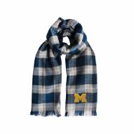 Michigan Wolverines Plaid Blanket Scarf