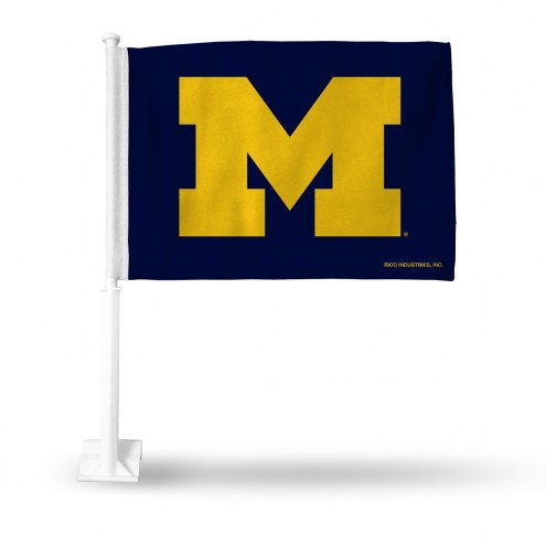 Michigan Wolverines Power M Car Flag