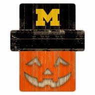 Michigan Wolverines Pumpkin Cutout with Stake