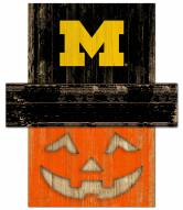 Michigan Wolverines Pumpkin Head Sign