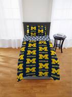 Michigan Wolverines Rotary Twin Bed in a Bag Set