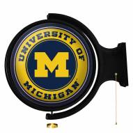 Michigan Wolverines Round Rotating Lighted Wall Sign