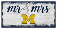 Michigan Wolverines Script Mr. & Mrs. Sign