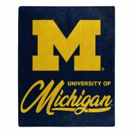 Michigan Wolverines Signature Raschel Throw Blanket