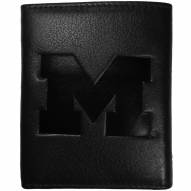 Michigan Wolverines Embossed Leather Tri-fold Wallet