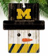 Michigan Wolverines Snowman Ornament