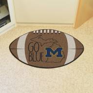 Michigan Wolverines Southern Style Football Floor Mat