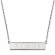 Michigan Wolverines Sterling Silver Bar Necklace