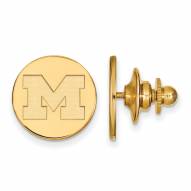 Michigan Wolverines Sterling Silver Gold Plated Tie Tac