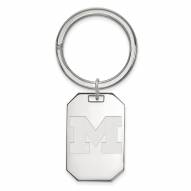 Michigan Wolverines Sterling Silver Key Chain